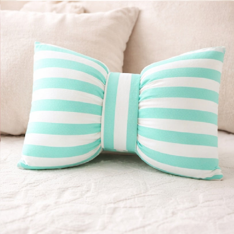 Cute Blue Bow Satin Cushion (Blue, 14x16 inch)