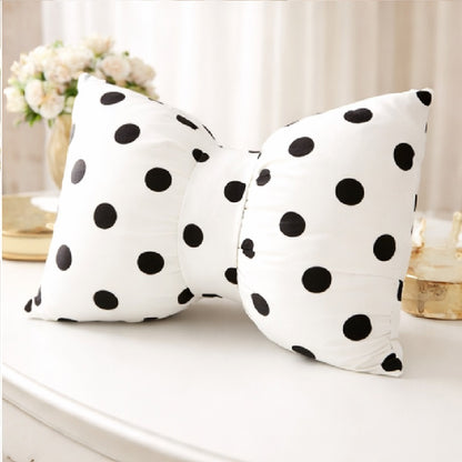 Cute Bow Cushion (Pack of 1, 14x16 inch, Satin)