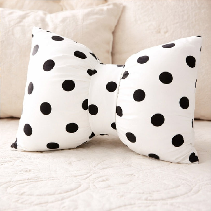 Cute Bow Cushion (Pack of 1, 14x16 inch, Satin)