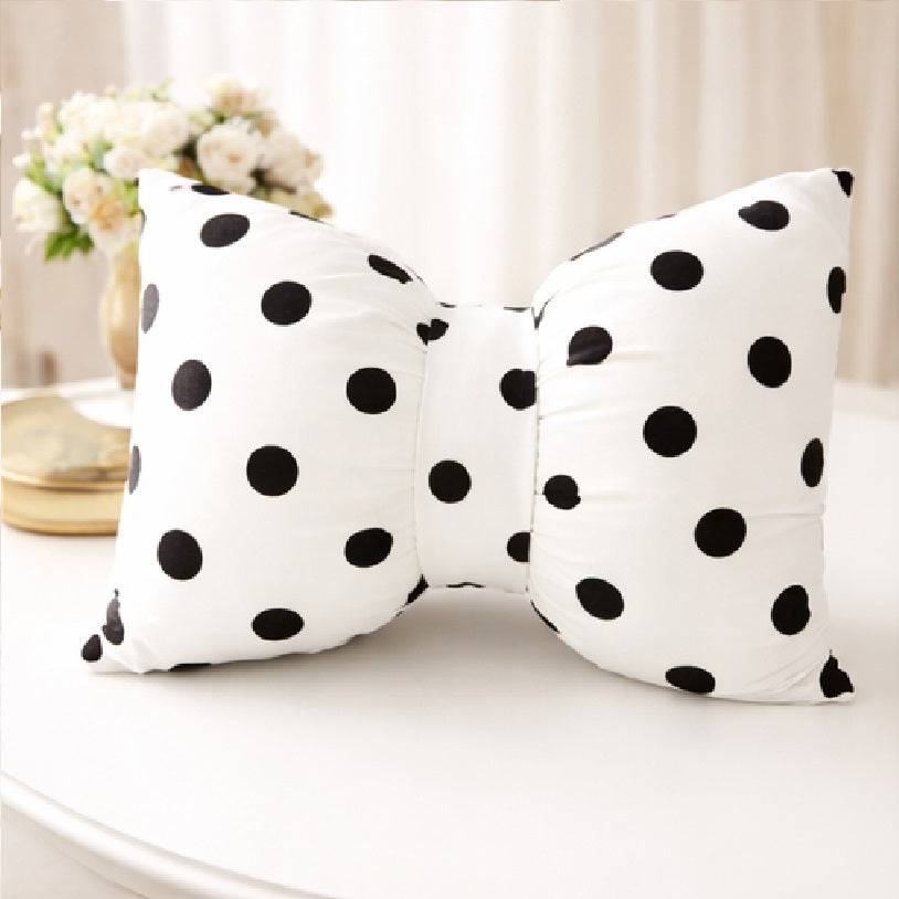 Cute Bow Cushion (Pack of 1, 14x16 inch, Satin)