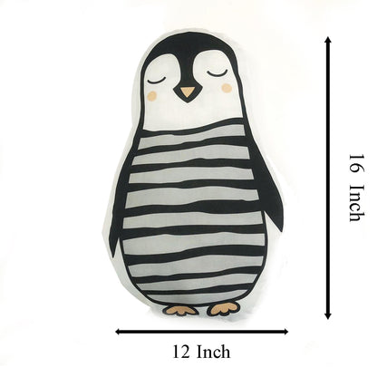 5. Baby's crib featuring white bedding and a chic black and white pillow.