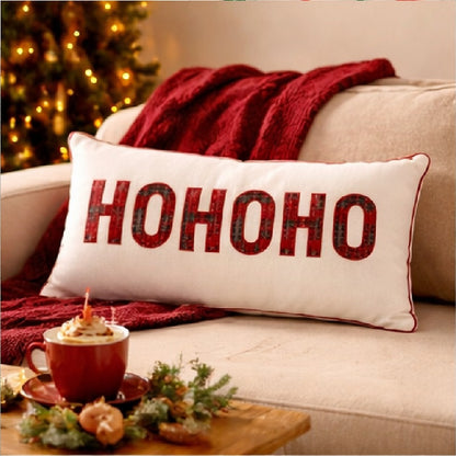 HOHO Christmas Embroidery Cushion