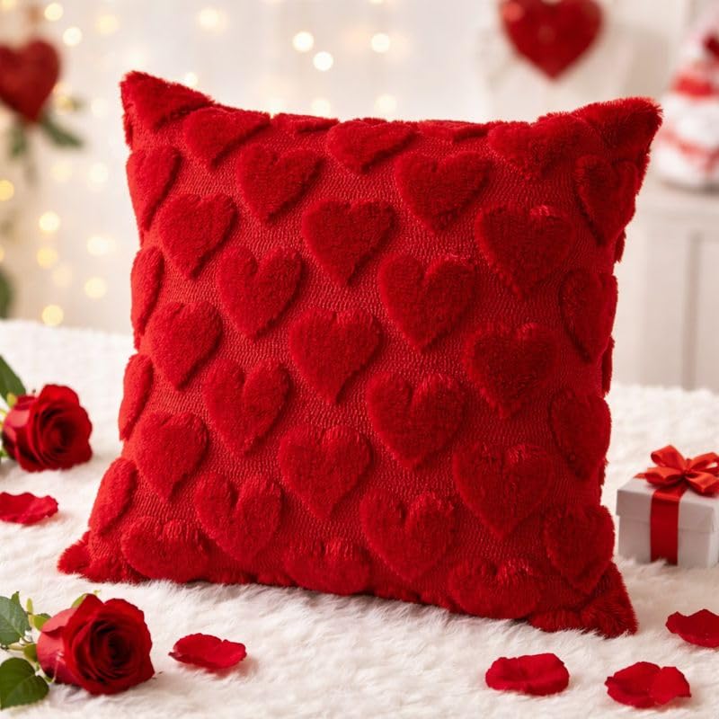 Tufted Heart Velvet Cushion