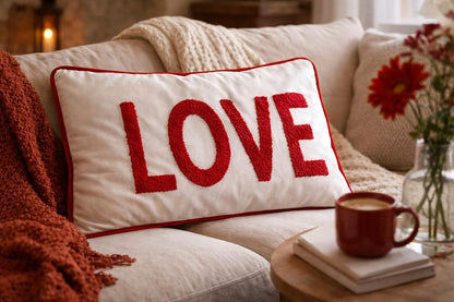 LOVE Tufted Velvet Cushion