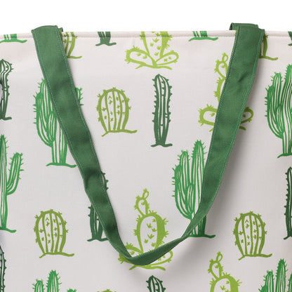 tote bag zoom view of green color handle