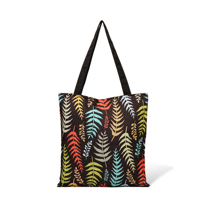 Trendy tote bag adorned with fern leaf pattern