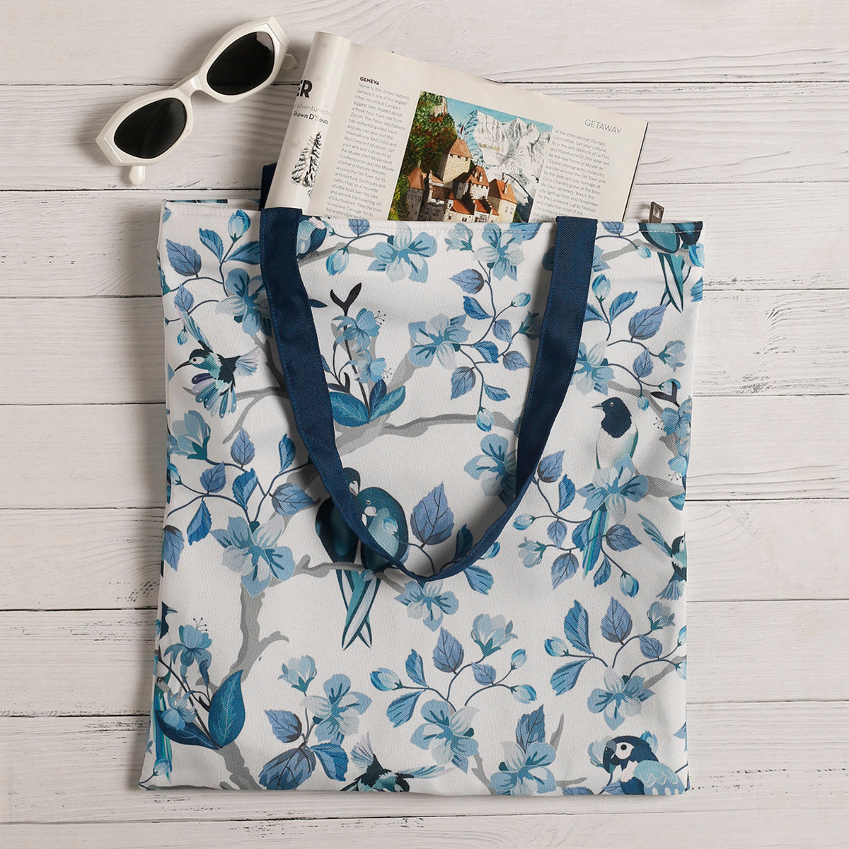 Birds of Paradise Cotton Canvas Tote Bags - Main Image