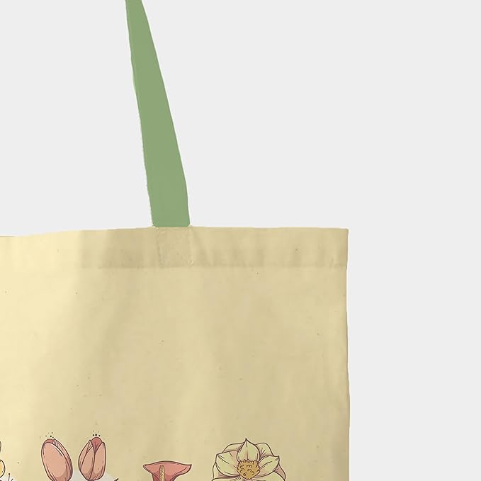 Floral Art Canvas Tote Bag