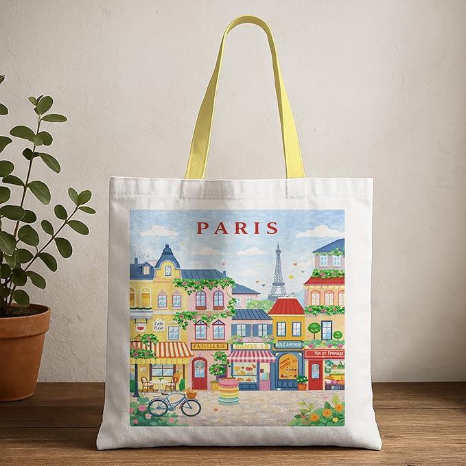 Printed Canvas Tote Bag