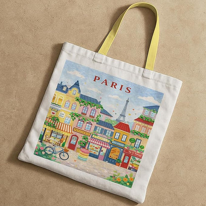 Printed Canvas Tote Bag