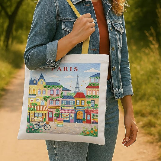 Printed Canvas Tote Bag