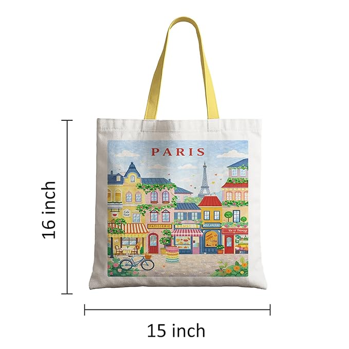 Printed Canvas Tote Bag