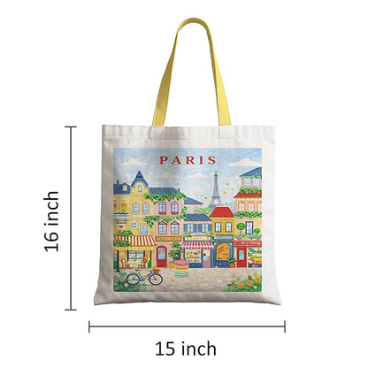 Printed Canvas Tote Bag