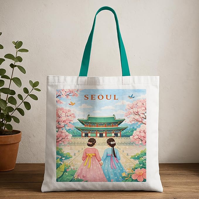 Printed Canvas Tote Bag