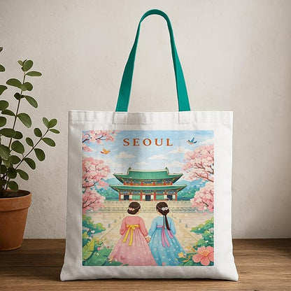 Printed Canvas Tote Bag