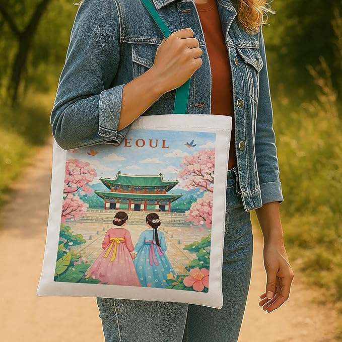 Printed Canvas Tote Bag