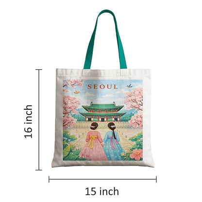Printed Canvas Tote Bag