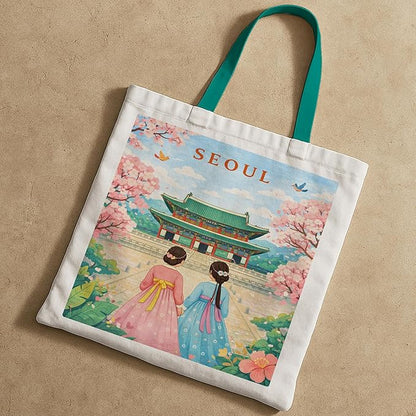 Printed Canvas Tote Bag