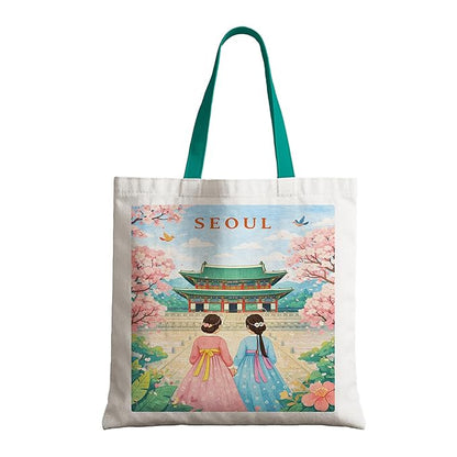 Printed Canvas Tote Bag