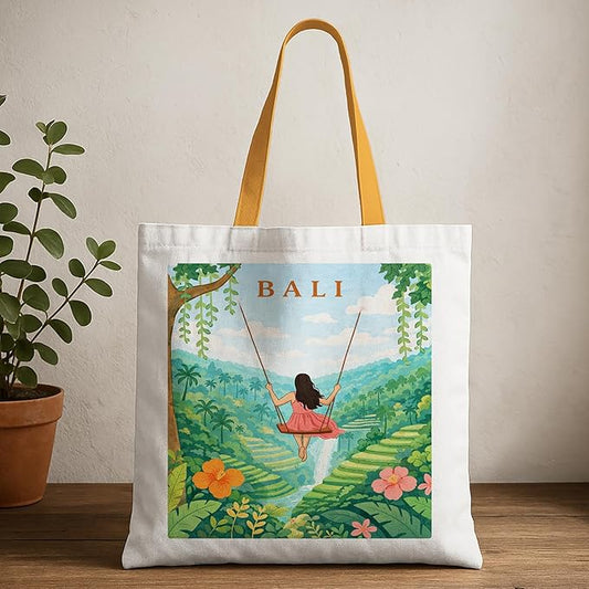 Printed Canvas Tote Bag