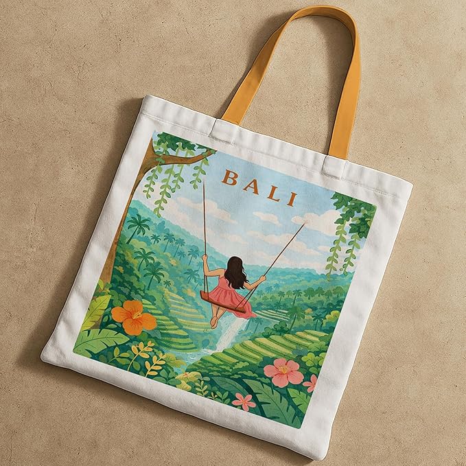 Printed Canvas Tote Bag