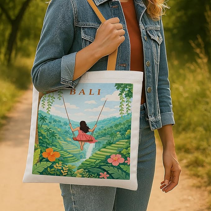 Printed Canvas Tote Bag