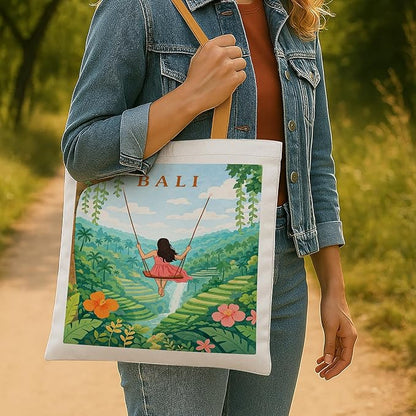 Printed Canvas Tote Bag