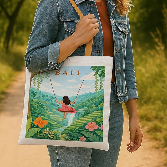 Printed Canvas Tote Bag