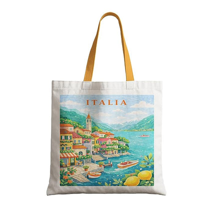 Printed Canvas Tote Bag