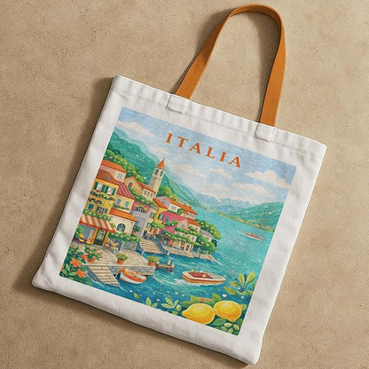 Printed Canvas Tote Bag