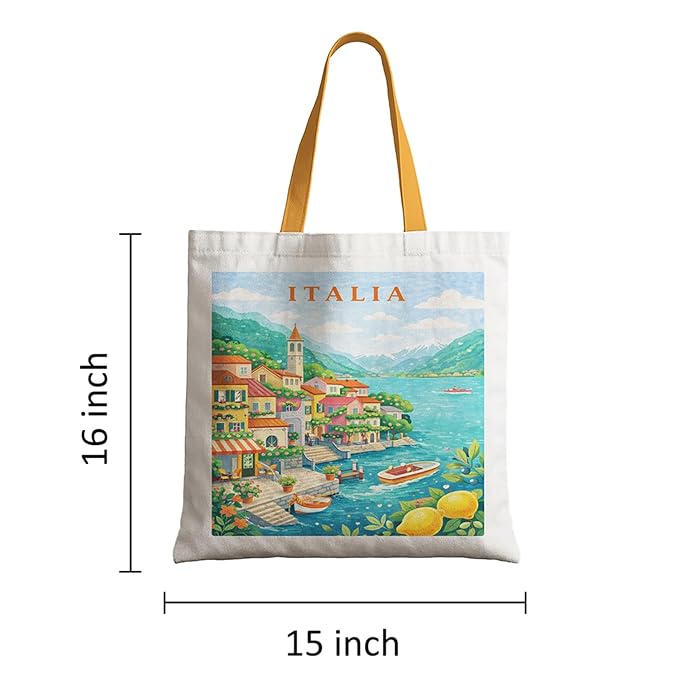 Printed Canvas Tote Bag