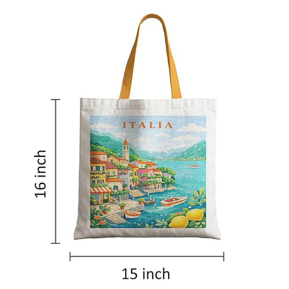 Printed Canvas Tote Bag