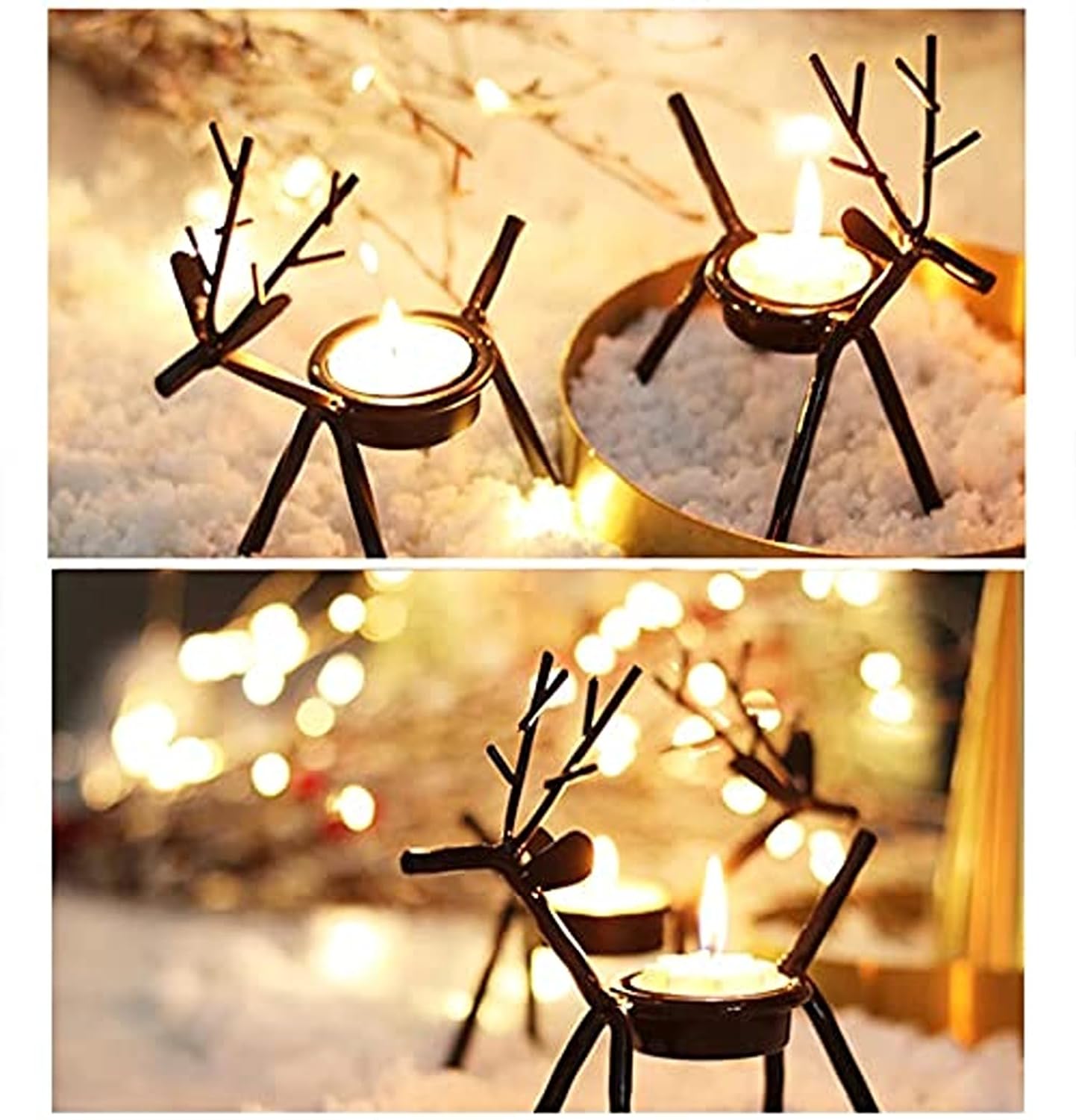 Cast Iron Christmas Reindeer Tealight Holder