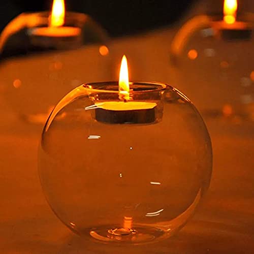 Glass Orb Tealight Candle Holders
