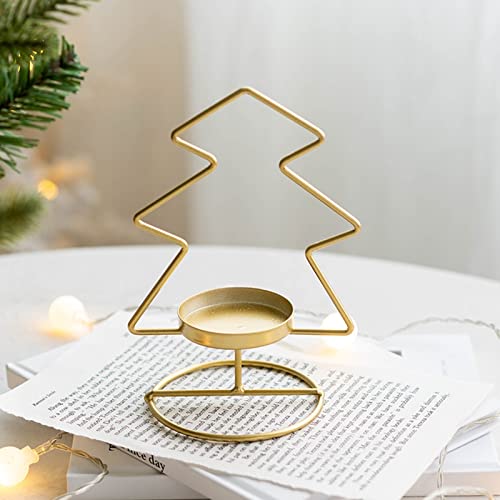 Pair of gold star candles
