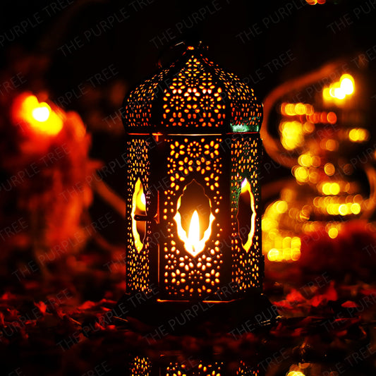 Brass Moroccan Lantern Lamp Tealight Candle Holder