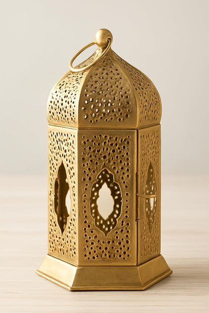 Brass Moroccan Lantern Lamp Tealight Candle Holder