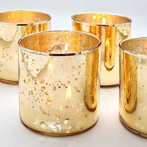 Gold Mercury Votive Tealight Candle Holders