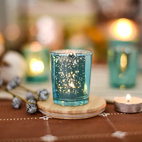 Blue Mercury Votive Tealight Candle Holders