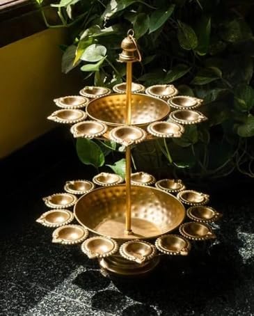 Two Layer Diya Urli Decorative Bowl