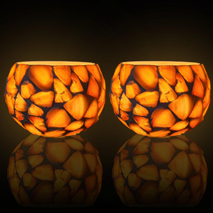 A white ceramic bowl with a white stone pattern, perfect for home decor.