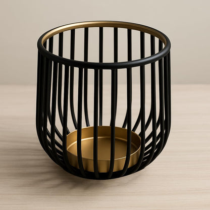 Modern Black & Gold Tealight Holder