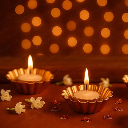 Lumina Gold Tealight Candle Holders