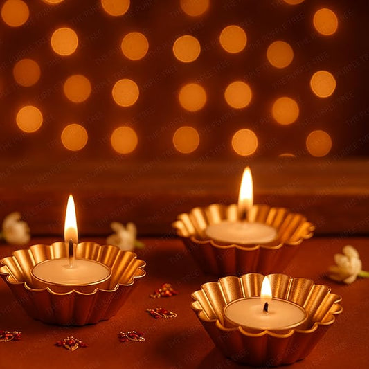 Lumina Gold Tealight Candle Holders