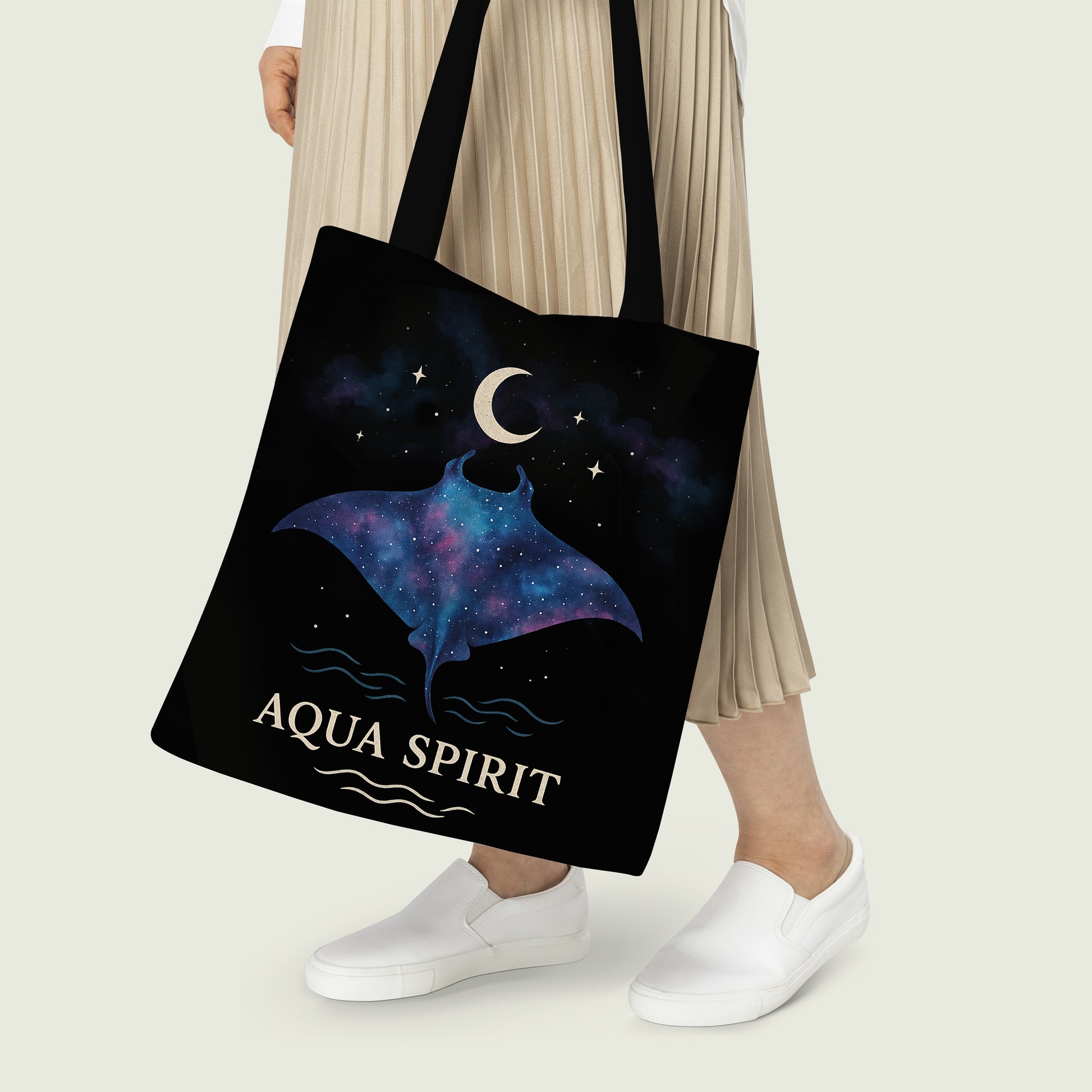 Bright aqua spirit tote bag designed for versatility, offering ample space and a trendy look for various occasions.