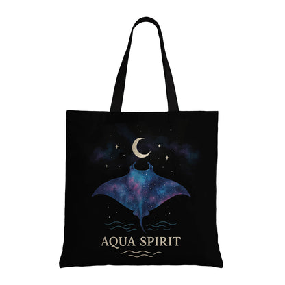 Eye-catching aqua spirit tote bag, perfect for carrying personal items while adding a pop of color to any outfit.