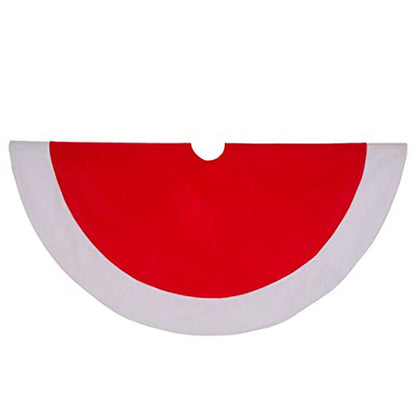 Red and white half-circle object on a white background