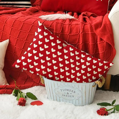 Cute Heart Print Pillow for Valentine's Day