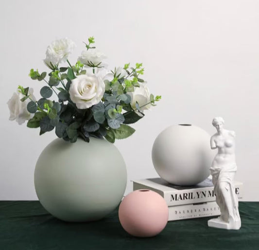 Round Bubble Ceramic Vase