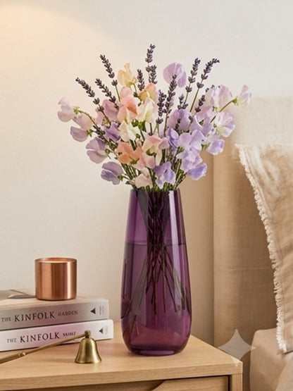 Mulberry Wine Crystal Glass Flower Vase